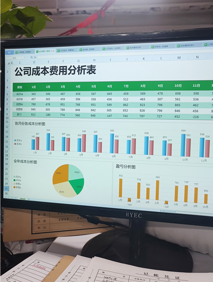 熬了整整3个小时，做了10份财务成本费管理表格，真是太不容易了！插图2