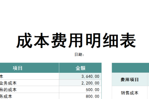 熬了整整3个小时，做了10份财务成本费管理表格，真是太不容易了！