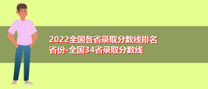 2022全国各省录取分数线排名省份-全国34省录取分数线-小默在职场