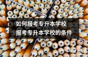 如何报考专升本学校报考专升本学校的条件-小默在职场