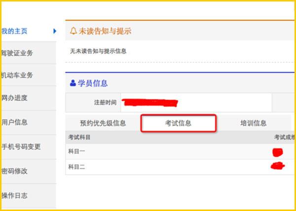 交管12123系统，考试成绩在哪里查询插图7