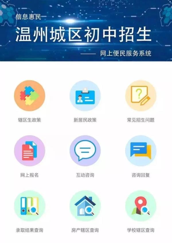 温州教育局推出便民服务：城区“小升初”可网上报名、查结果插图