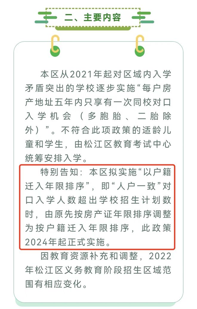 重大调整！上海一区明确2024年录取排序将实行新规，16区入学录取顺位汇总！插图