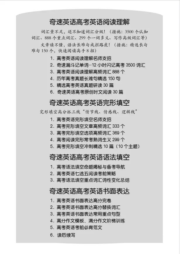 2024高考英语冲刺：《奇速英语考前30天》，14年老品牌，提升快！插图2