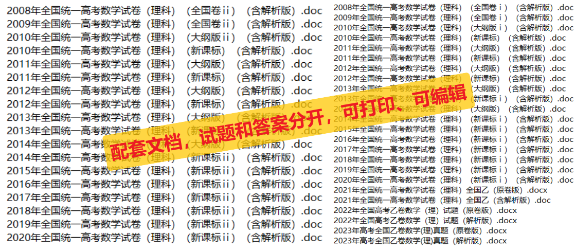 全国乙卷高考理科数学近年真题的选择题练一练和解析插图12